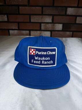 Vintage Purina Chow Ranch Patch Hat Cap Louisville  Snapback